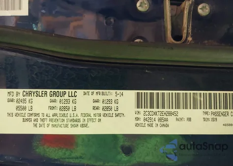 2014 Dodge Charger Police z USA, uszkodzony, nr VIN 2C3CDXKT2EH288452